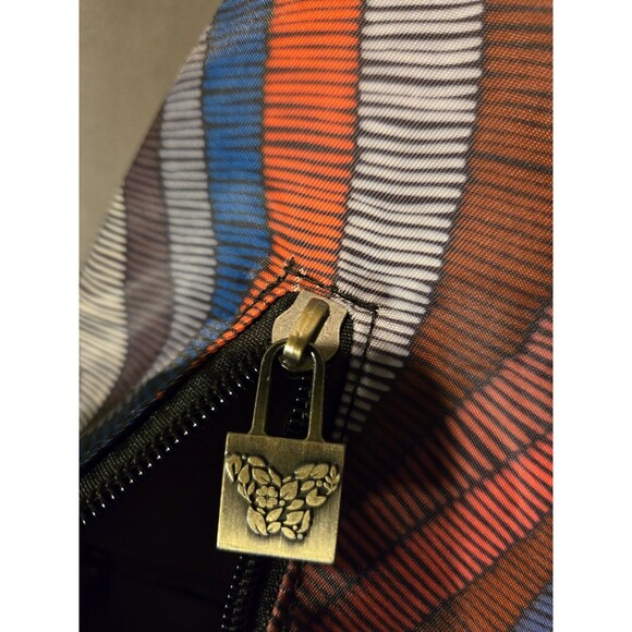 Black Butterfly Abstract Multicolor Convertible AntiTheft Backpack Bag Purse - Picture 5 of 9